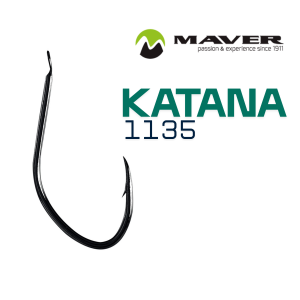 MAVER KATANA 1135 lapkás horog- 8db 50cm-es monofil feeder előke